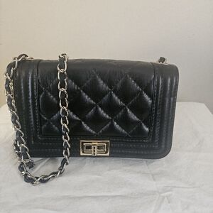 Borse In Pelle Black Italian Quilted Leather Bag
